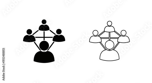 Hierarchy diagram icons Vector