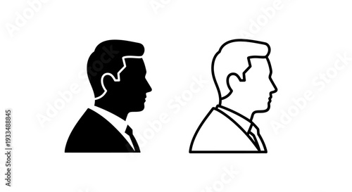 Businessmen profile icons Vector
