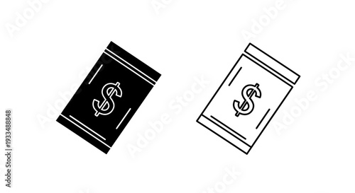 Two dollar bills design Vector