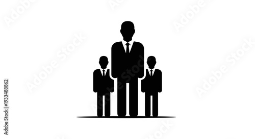 Business team silhouette Vector
