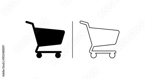 Shopping cart comparison Vector