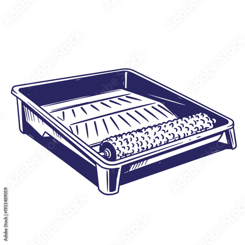 Paint roller extension pole tool for painting walls and ceilings  a paint roller with an extension handle