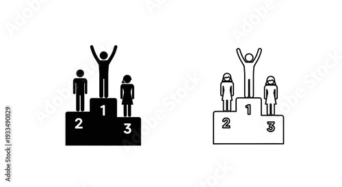 Olympic podium winners Vector