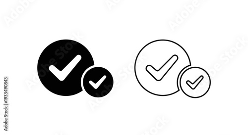 Checkmark icons set Vector