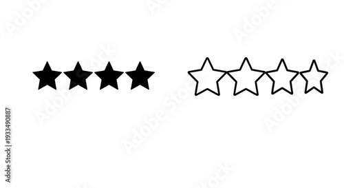 Star rating graphic design Vector