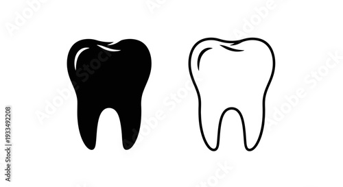 Cavity tooth illustration Vector
