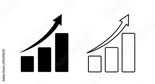 Growth chart bar graph Vector