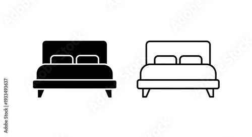 Modern bedroom furniture Vector