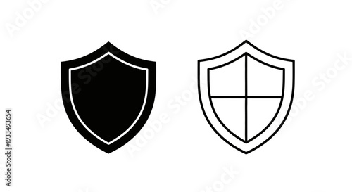Shield icon set, security Vector