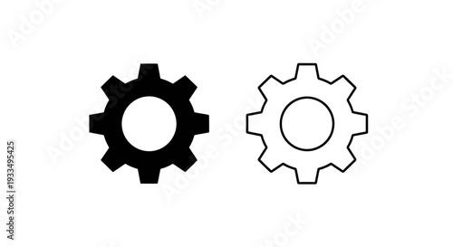 Gears interlocking design Vector