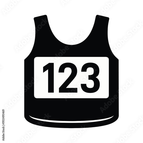 running bib or race number silhouette