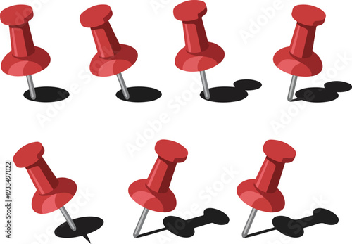 push pin isolated on white