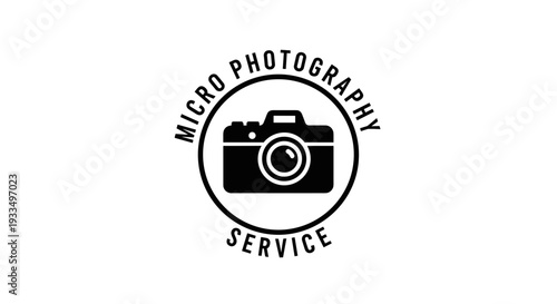 Black Camera Logo for Micro Photography.