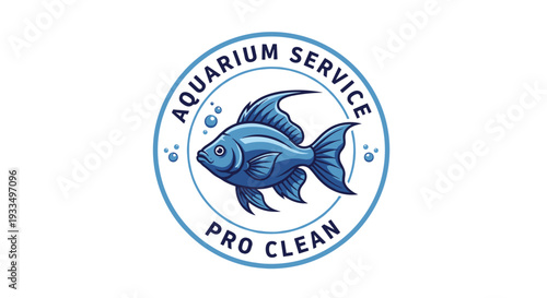 Blue Fish Logo Design for Aquarium 2.