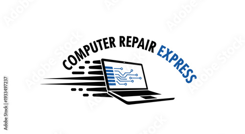 Computer Repair Express Logo Design 1.