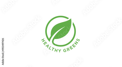Green Leaf Logo Design Element.