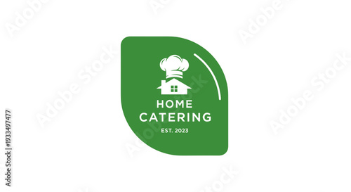 Home Catering Logo Design with Chef Hat.