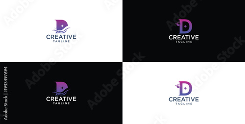 smart and creative letter D template