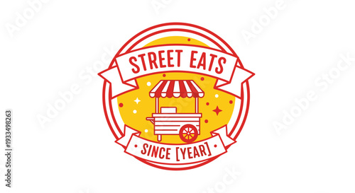 Street Eats Food Cart Logo Design.