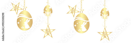 Hanging egg illustration background for easter day