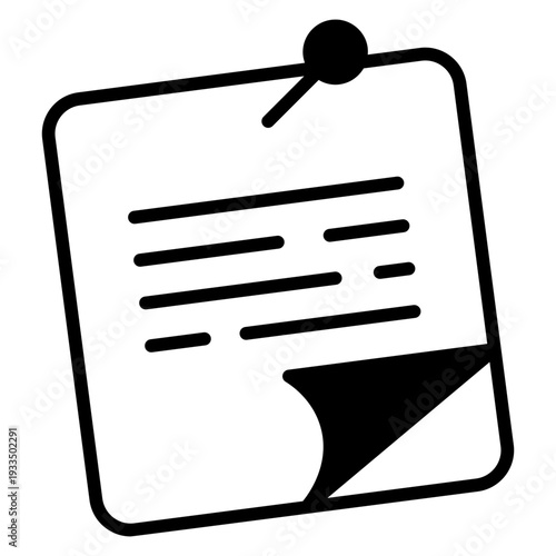 Sticky Notes Solid Icon