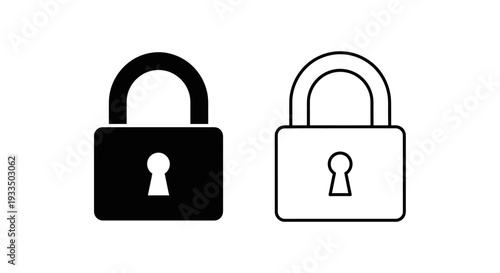 Secure padlock icon design Vector
