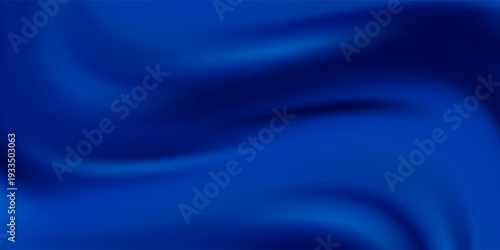 Luxurious Deep Blue Silk Fabric Wave Texture Background