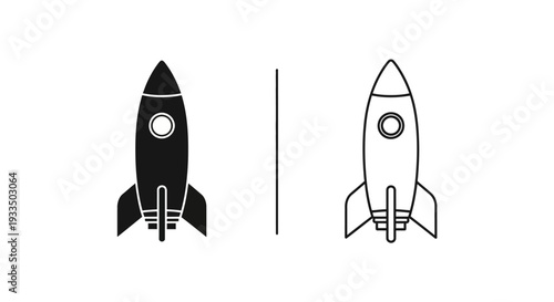 Space rocket icon set Vector