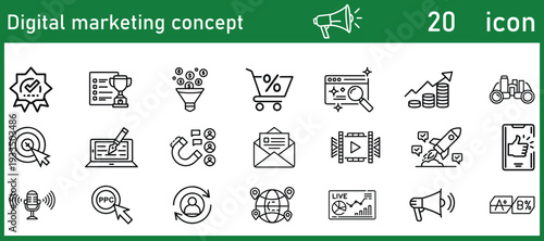 Hand drawn vector alphabet font set with decorative icon style letters for web design and communication use