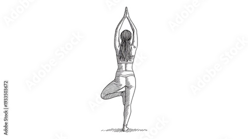 A woman is doing a yoga pose