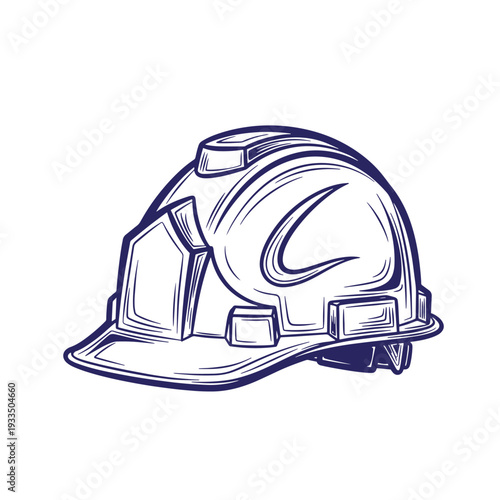 Hard hat for construction workers and industrial safety  protective helmet for laborers and engineers on building sites