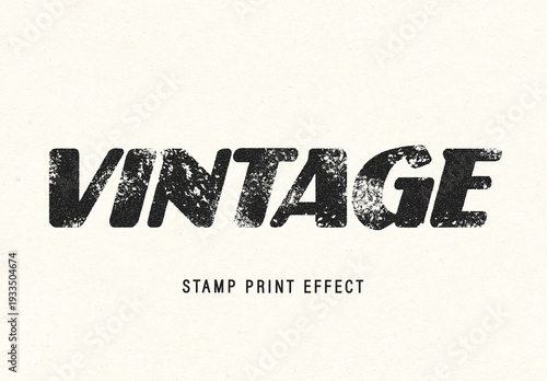 Stamp Print Text Effect