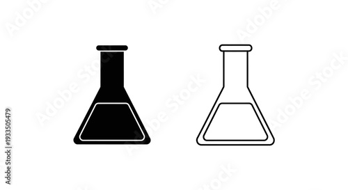 Two lab glassware icons Vector