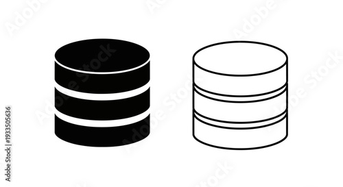 Two stacked cylinders Vector