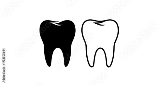 Two teeth icon design Vector