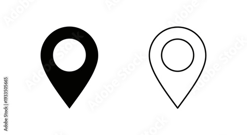 Two pin location icons Vector