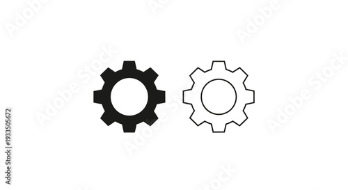 Gears interlocking design Vector