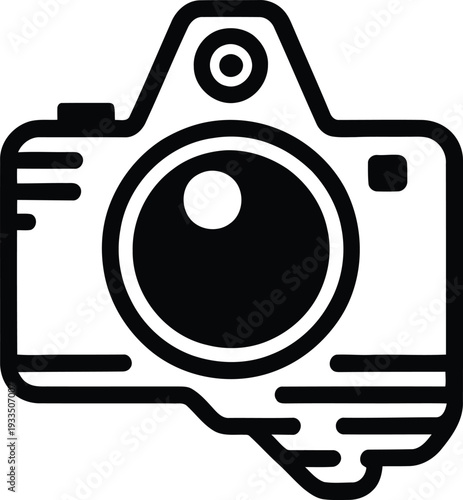 Camera icon graphic design element for photography and videography projects  simple illustration