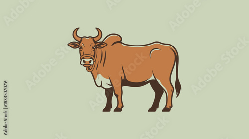 Brown cow livestock animal