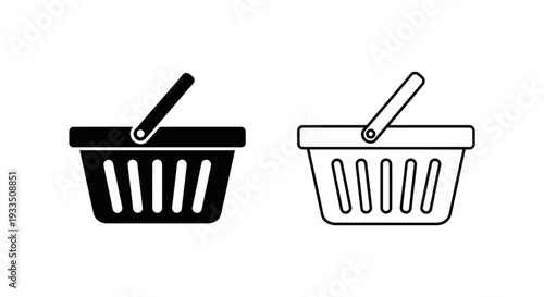 Shopping basket icons Vector