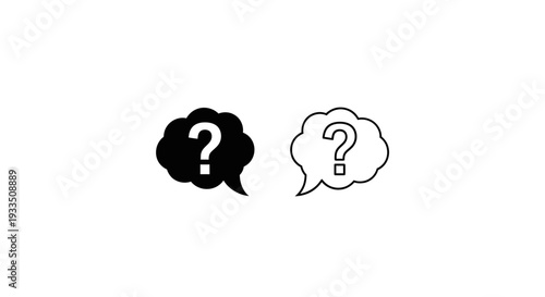Question mark thoughts Vector