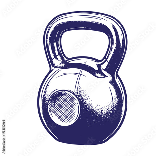 kettlebell weightlifting fitness equipment for strength training and exercise  blue