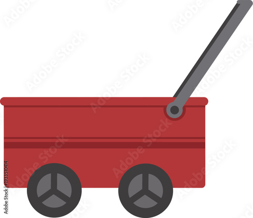 빨간색 클래식 장난감 웨건