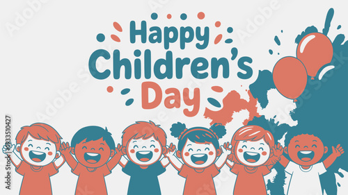 Happy Childrens Day celebration banner