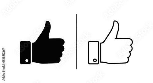 Thumbs up comparison Vector