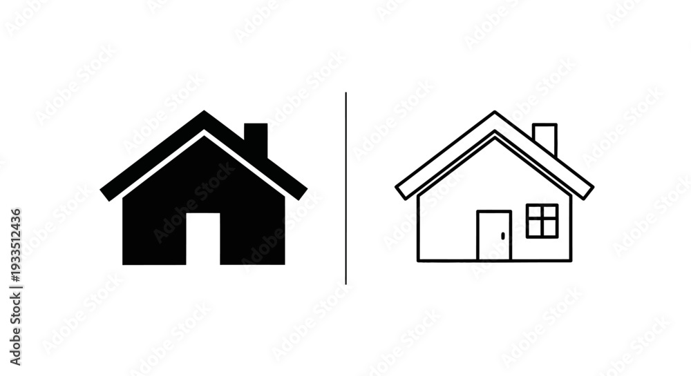 Fototapeta premium House icon design style Vector