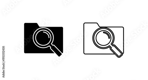 Searching folder icons Vector