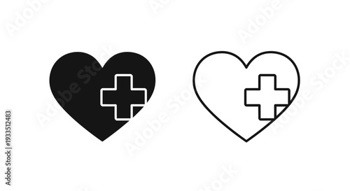 Medical heart symbols Vector