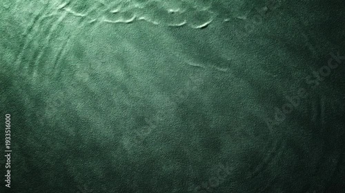 Abstract green texture background rough wave pattern surface wall art, subtle light shadow gradient, creative water ripple green water abstract background circular textured surface, calm liquid wave