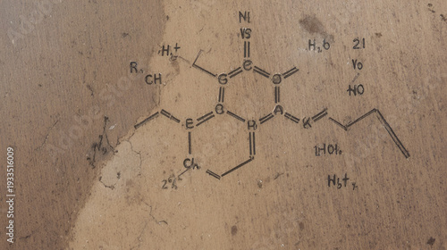 1-Amino-5-chloro-9,10- anthracenedione skeletal structure.Anthraquinone compound schematic illustration. Simple diagram, chemical structure.